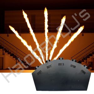 Five shot flamethrower flame atmospheric stage special effect machine with 230 watts - 5 Head 230W Flame Machine Hire with Halogen DJ Company