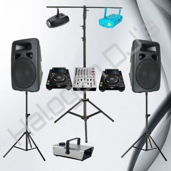 2 CDJ2000, DJM600, Speakers, Lighting and Smoke Machine - Level 2 DJ Package Hire