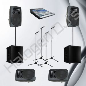 Speakers, Subwoofers, Mics, Live Mixer and Stands - Level 4 Band Package Hire