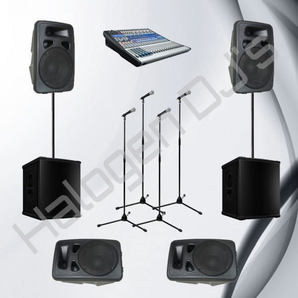 Speakers, Subwoofers, Mics, Live Mixer and Stands - Level 4 Band Package Hire