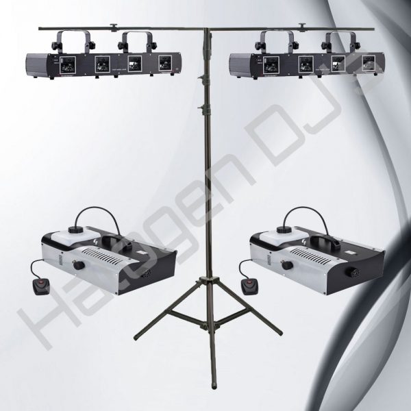Laser Lights, Smoke Machines and Lighting Stand - Level 4 Lighting Package Hire