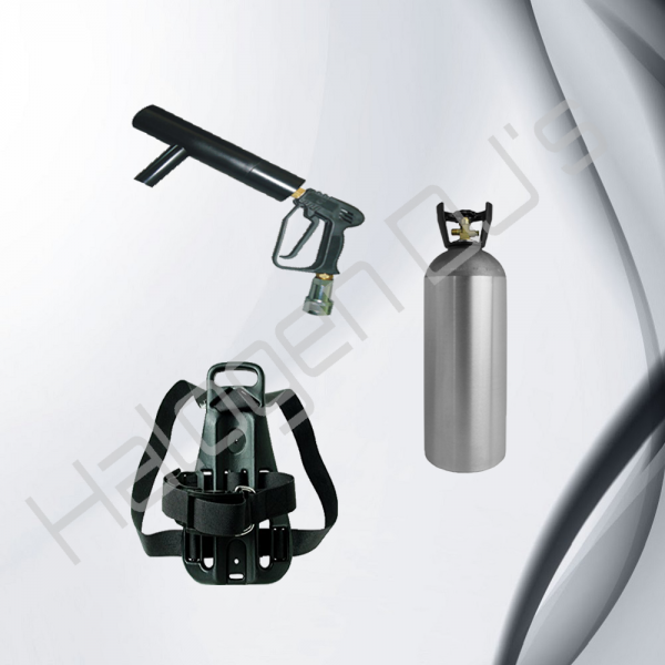 CO2 Gun and a CO2 Backpack with 6kg CO2 Bottle - Level 4 Stage Effect Package Hire