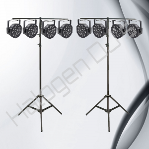 8 of our Stage Lights with Stands - Level 6 Lighting Package Hire