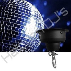 Motor for use with a disco/mirror ball. 10 kg weight capacity at 1.5 rotation per minute - 10kg - 1.5 rpm Mirror Ball Motor Hire with Halogen DJ Company