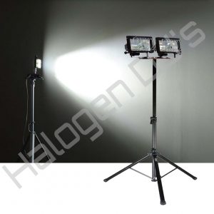 A pair of 500 watt Halogen globe flood lights - 2 x Halogen 500W each Flood Light Hire
