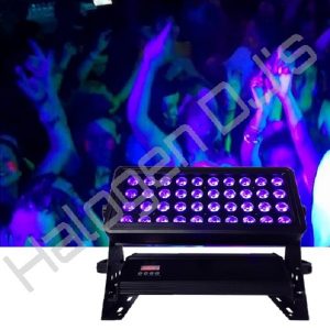 Neon UV blacklight blue light city light with 48 globes at 18 watts - 48 x 18W Blacklight UV Neon City Light Hire with Halogen DJ Company