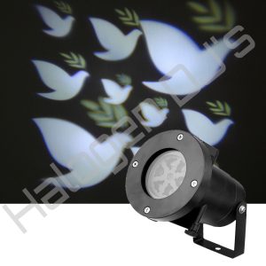 Peace, Hope and Love Dove with Olive Branch - Dove Effect Projection Gobo Light Hire