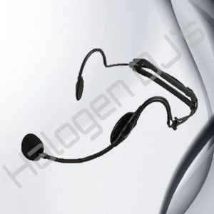 Black headset microphone - Dual Ear Hook Mini XLR Headset Microphone Black Hire with Halogen DJ Company