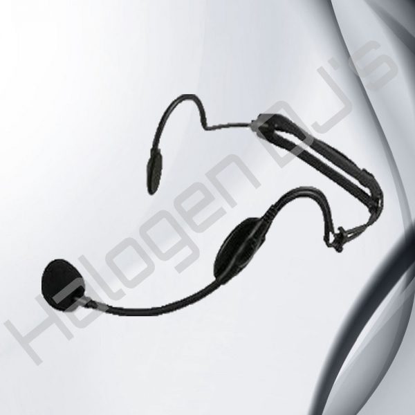 Black headset microphone - Dual Ear Hook Mini XLR Headset Microphone Black Hire with Halogen DJ Company