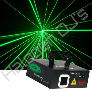 Hurricane II series single green laser light - Hurricane II Single Lens Green 50mW Laser Light with Halogen DJ Company