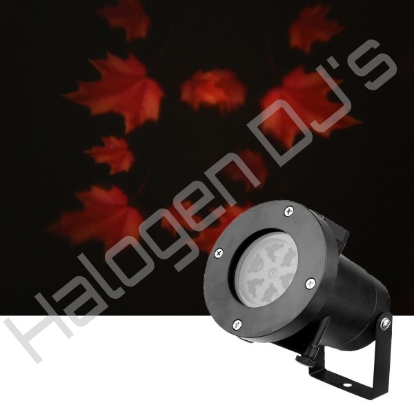 Gobo light that projects lovely maple leaves - Maple Leaf Effect Projection Gobo Light Hire
