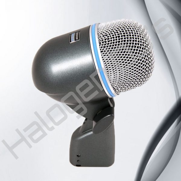 Shure brand drum instrument corded microphone for drum kits and kick drum - Shure Beta 52A Kick Drum Microphone Hire with Halogen DJ Company