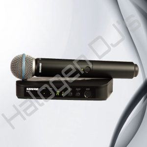 Shure brand handheld and cordless microphone - Shure BLX24SM58 Wireless Handheld Microphone Hire