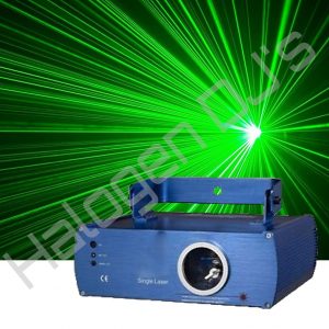 80 milliwatt light. Single, green lens laser light - Single Lens Green 80mW Laser Light Hire with Halogen DJ Company