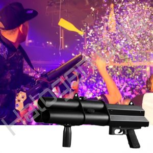 Three shot canister confetti gun cannon hire - Triple Head Confetti Gun Hire