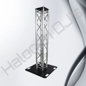 2 metre single box truss with base plate for lighting truss totems - 2m Single Box Truss with Base Plate Hire