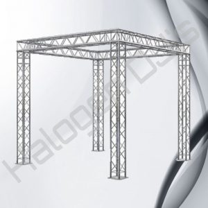 Box truss cube in 3 metre lengths - 3m Cube Box Truss Hire with Halogen DJ Company