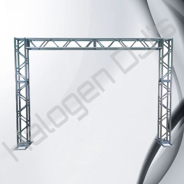 3 metre H shape box truss for event equipment setup - 3m H Box Truss Hire with Halogen DJ Company