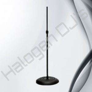 Straight microphone stand design with base plate support microphone stand - Base Plate Microphone Stand Hire with Halogen DJ Company