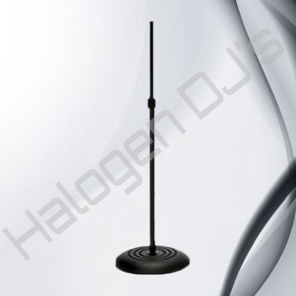 Straight microphone stand design with base plate support microphone stand - Base Plate Microphone Stand Hire with Halogen DJ Company