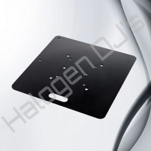 6cm by 6cm base plate for truss lighting totems - Box 600 x 600mm 290mm Truss Base Plate Hire with Halogen DJ Company