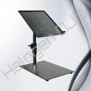 Sleek, sturdy and adjustable stand suitable for laptops, DJ controllers and more! - CDJ Laptop Bracket Stand Hire with Halogen DJ Company