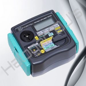 Kyoritsu brand 6201a series PAT - Kyoritsu 6201a Portable Appliance Tester Hire with Halogen DJ Company