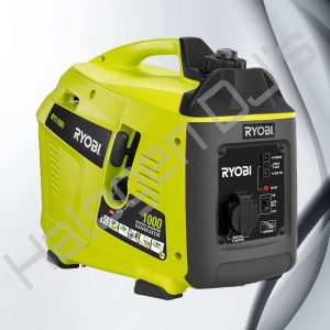 Ryobi brand 1000W generator hire - Ryobi Generator Inverter 1000W Hire with Halogen DJ Company