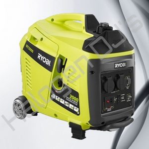 Ryobi brand 2000W generator hire - Ryobi Generator Inverter 2000W Hire with Halogen DJ Company