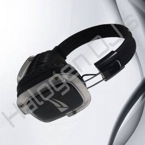Wireless UHF/RJ headphones with 3 channel and 75 watt. Padded and cupped headphones - Wireless UHF/RJ 75W 3 Channel Headphone Hire with Halogen DJ Company