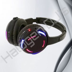Wireless LED 2 Channel Padded and Cupped Headphone - Wireless VHF 25W 2 Channel Headphone Hire with Halogen DJ Company