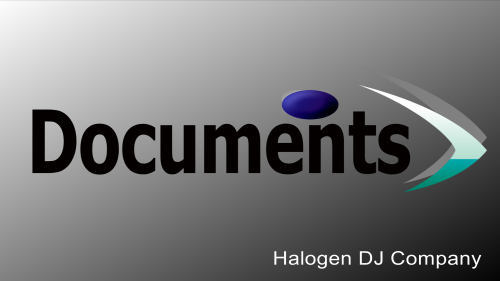 The word Documents as a title, with the Halogen DJ Company logo